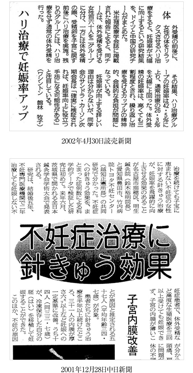 2002年4月30日読売新聞 2001年12月28日中日新聞